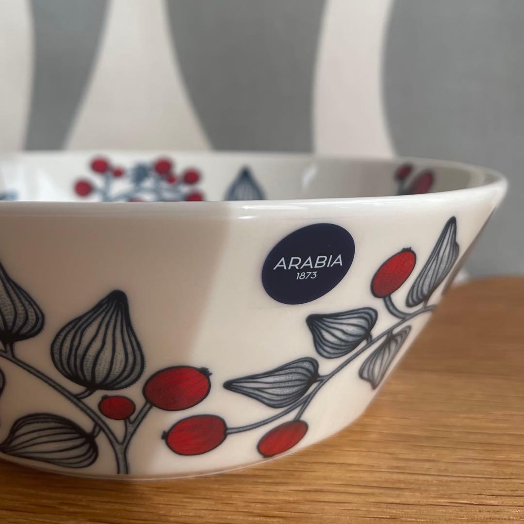 新品 2個 ARABIA Runo ルノ フロストベリー ボウル 17cm