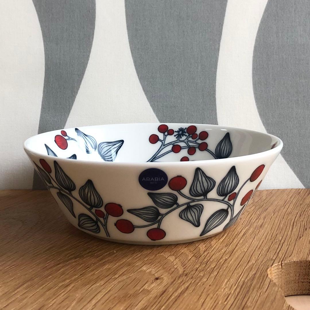 新品 2個 ARABIA Runo ルノ フロストベリー ボウル 17cm