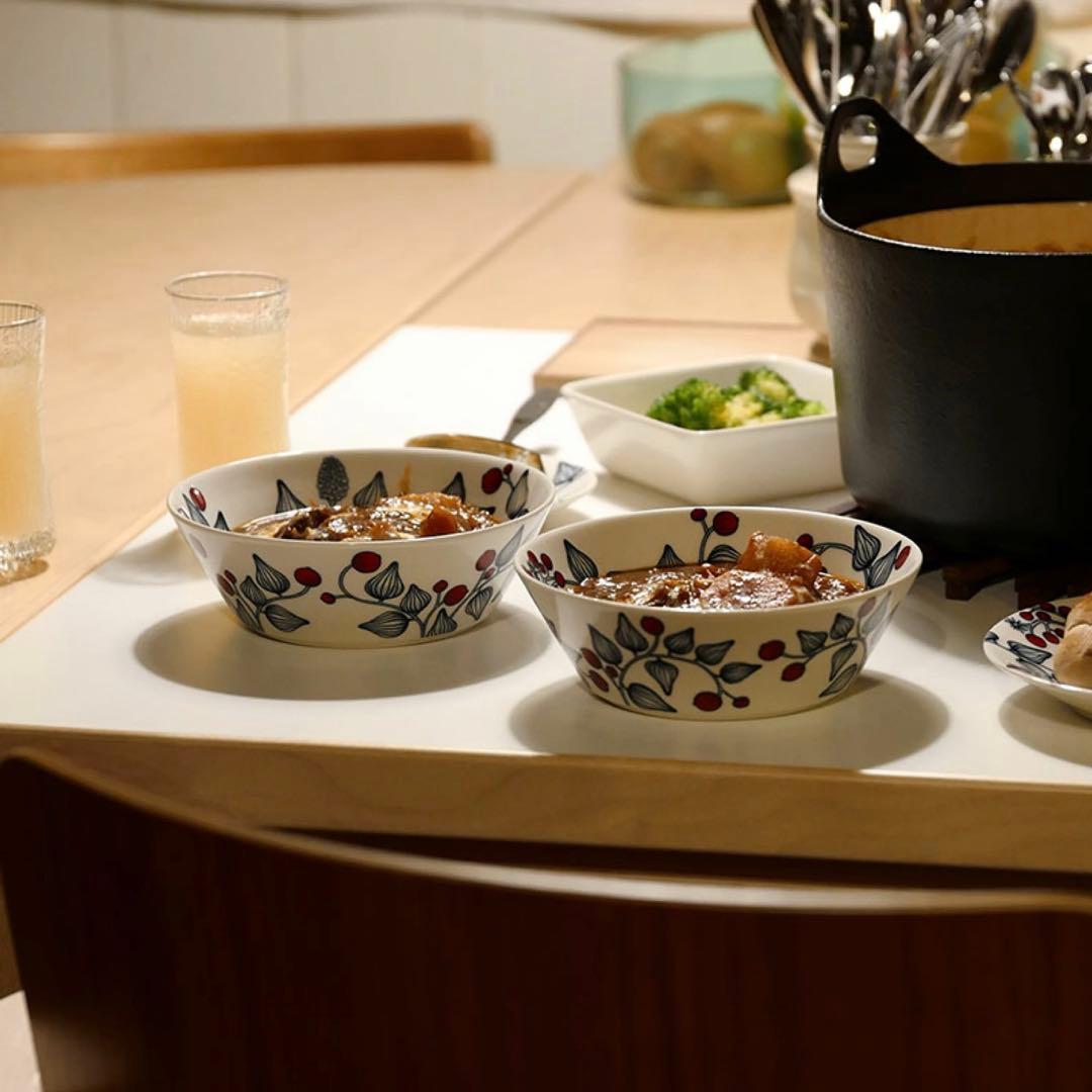 新品 2個 ARABIA Runo ルノ フロストベリー ボウル 17cm