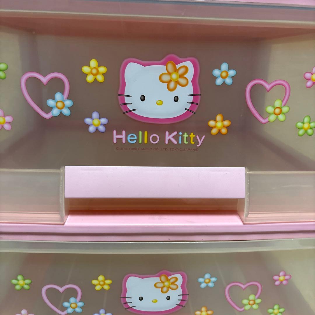【レア】kitty キティ　プラスティックケース　ラック　収納3段チェスト