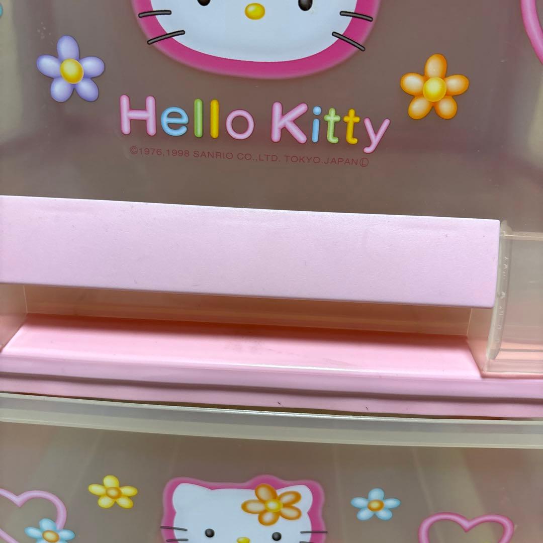 【レア】kitty キティ　プラスティックケース　ラック　収納3段チェスト