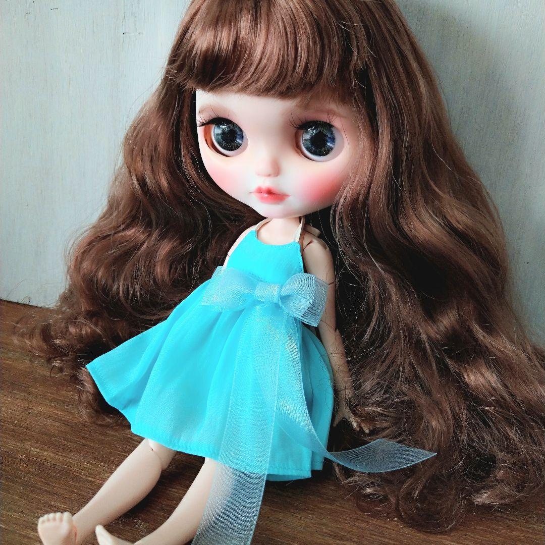 222.※ブルーのキャミソールドレス※ブライスアウトフィット※1/6ドール服