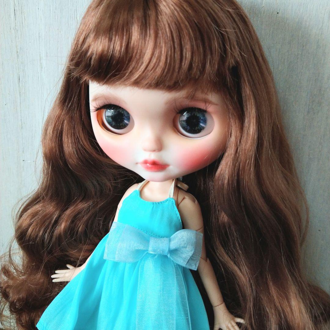 222.※ブルーのキャミソールドレス※ブライスアウトフィット※1/6ドール服