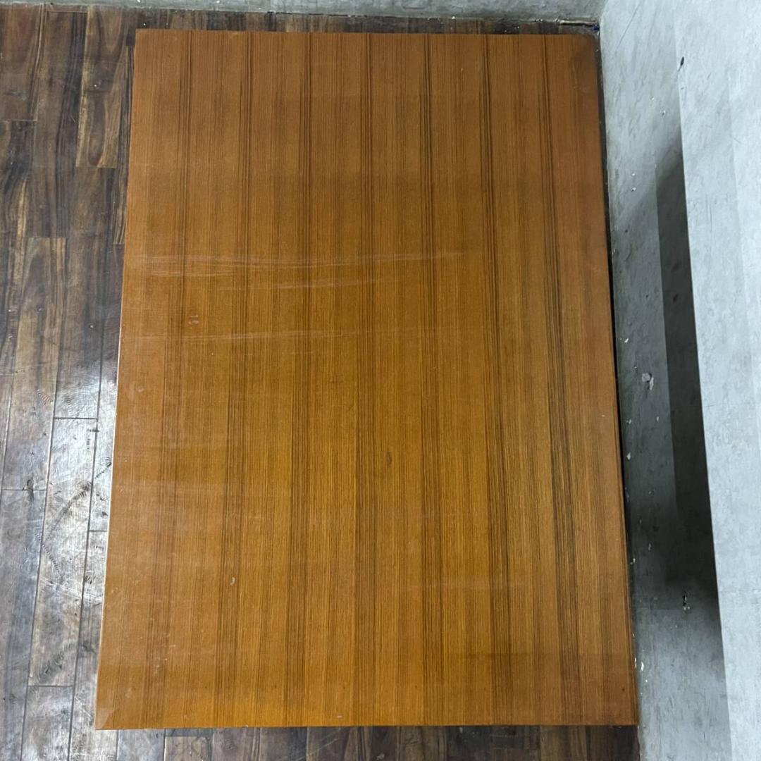 天童木工 片袖机 チーク材 鉄脚 デスク テーブル 机 家具 70 〜 80年代