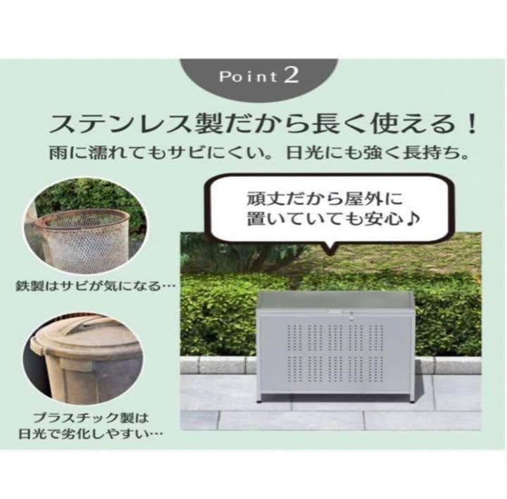 ゴミ箱 屋外 大きい カラス除け ゴミ荒らし防止ごみふた付き(組立式）210L