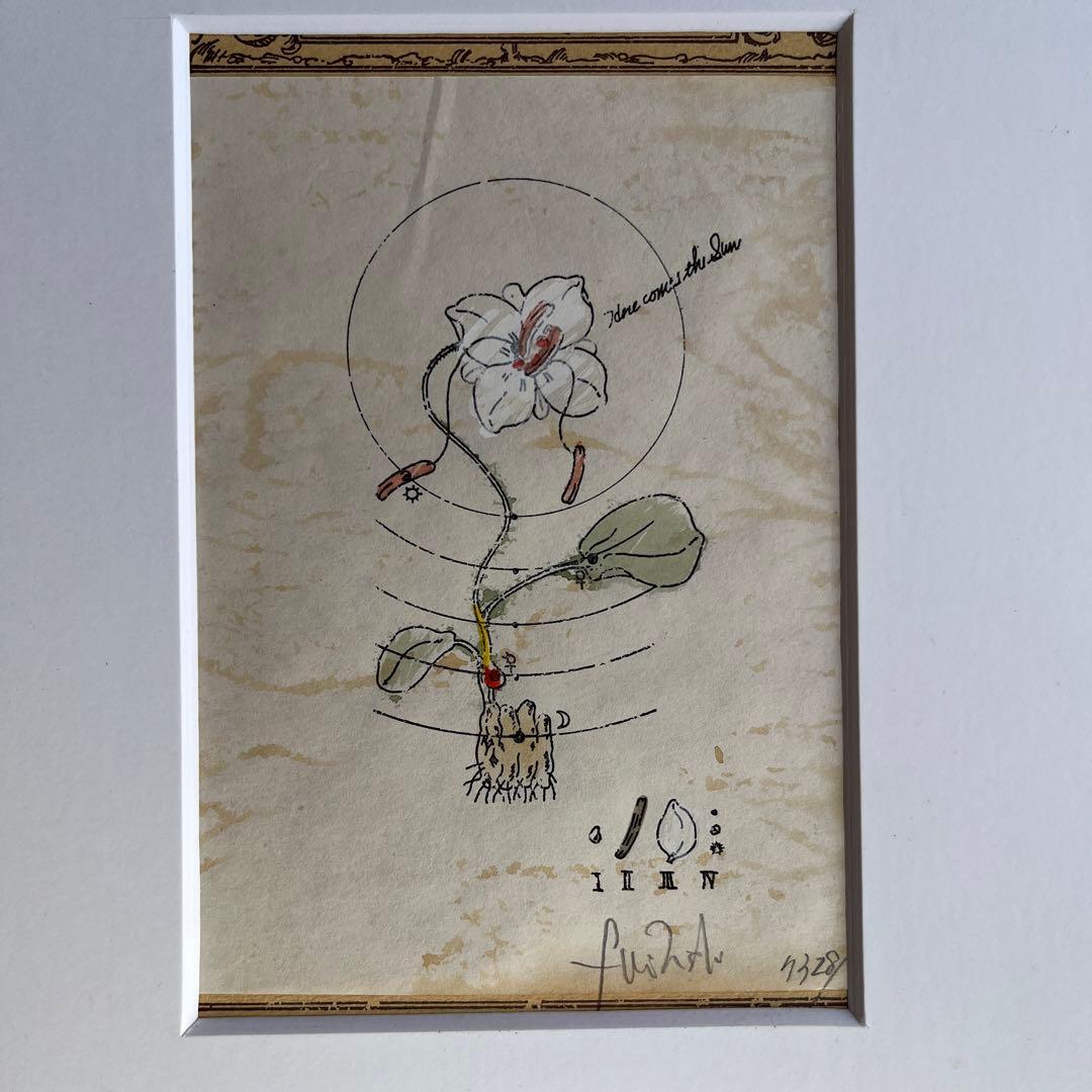 西岡文彦 版画 額装 直筆サイン シリアルNo.入 絵画