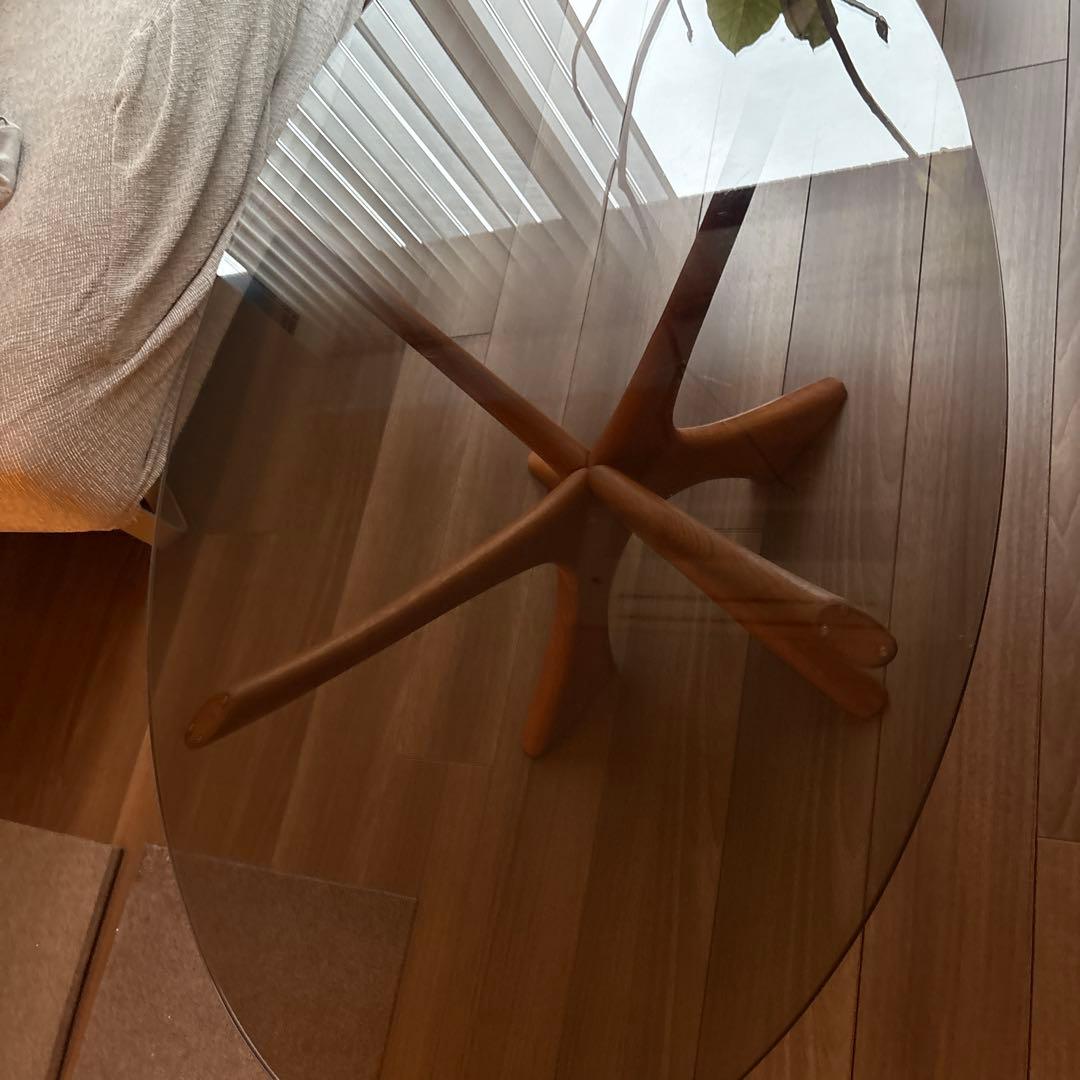 Illum Wikkelso 北欧デンマーク家具　ガラステーブル/楕円形❣️