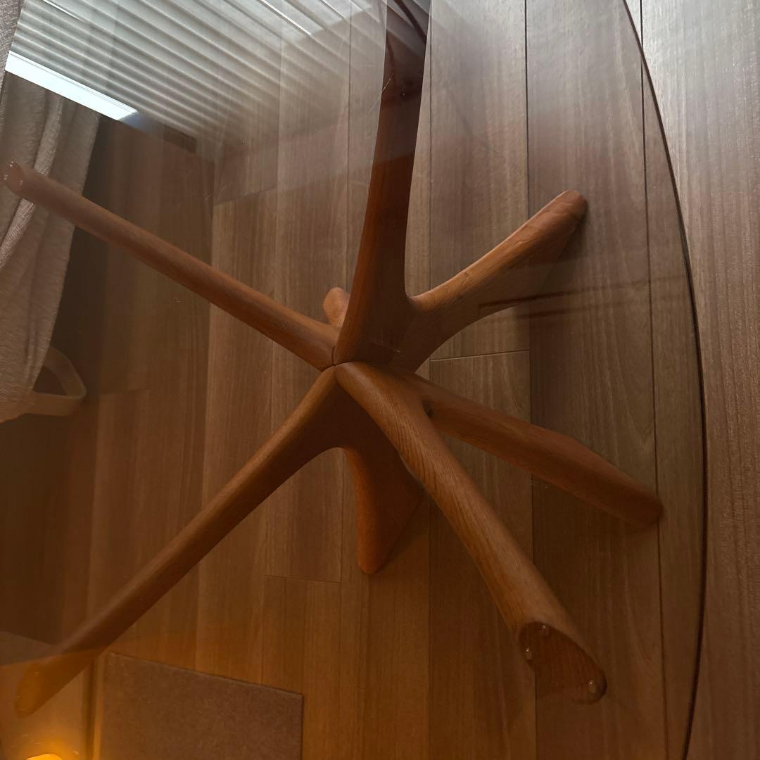 Illum Wikkelso 北欧デンマーク家具　ガラステーブル/楕円形❣️