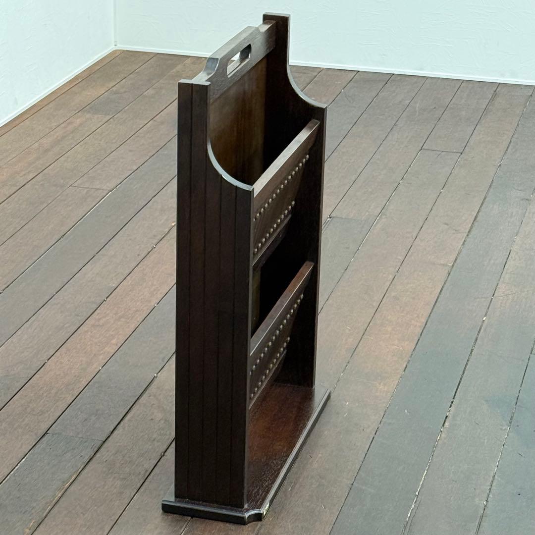 H21K56b カリモク オールドカリモク コロニアル マガジンラック