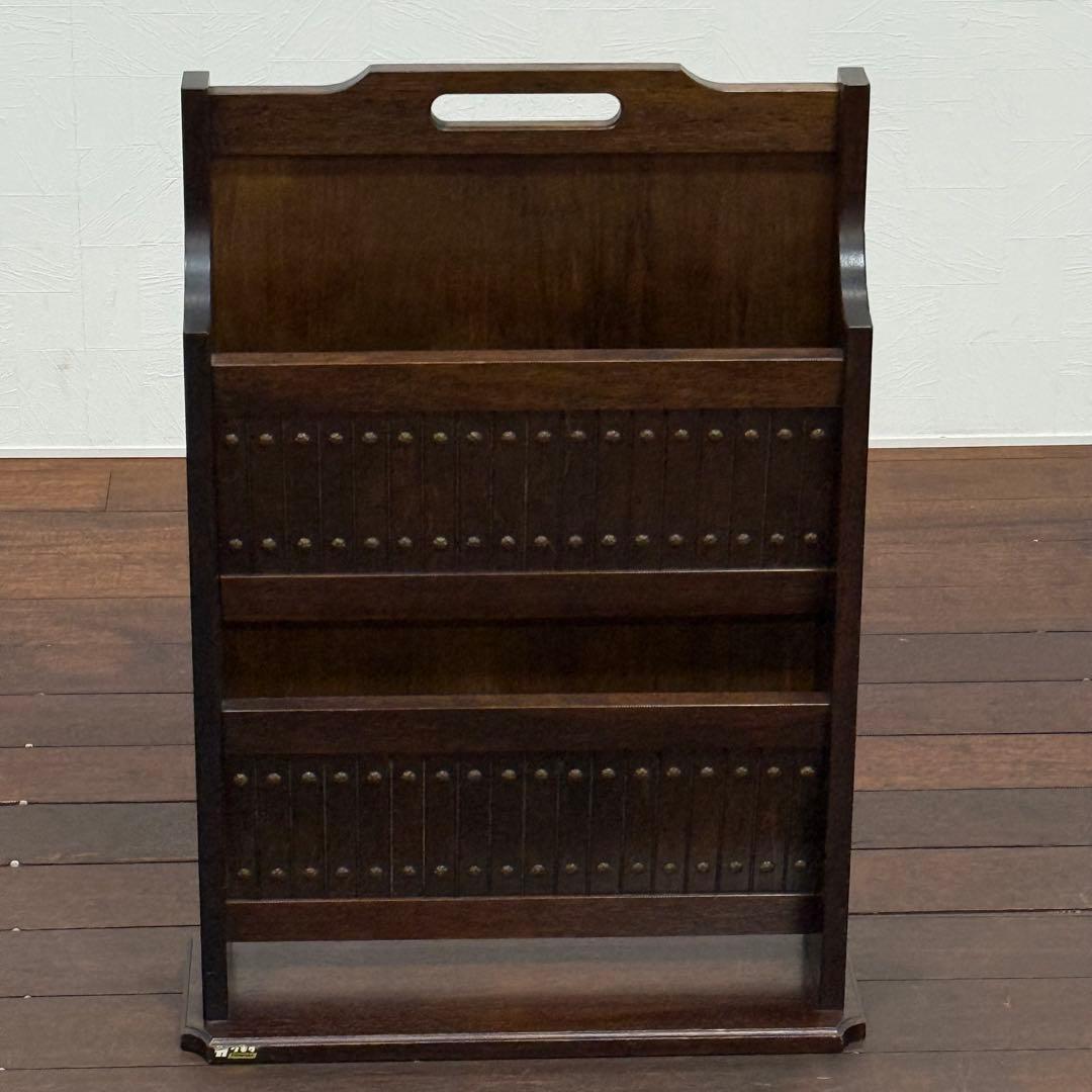 H21K56b カリモク オールドカリモク コロニアル マガジンラック