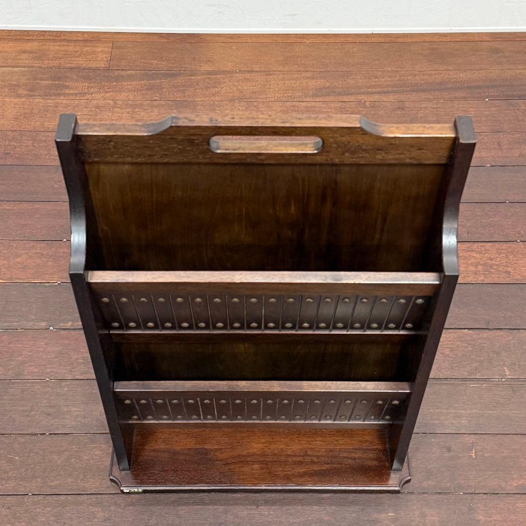 H21K56b カリモク オールドカリモク コロニアル マガジンラック