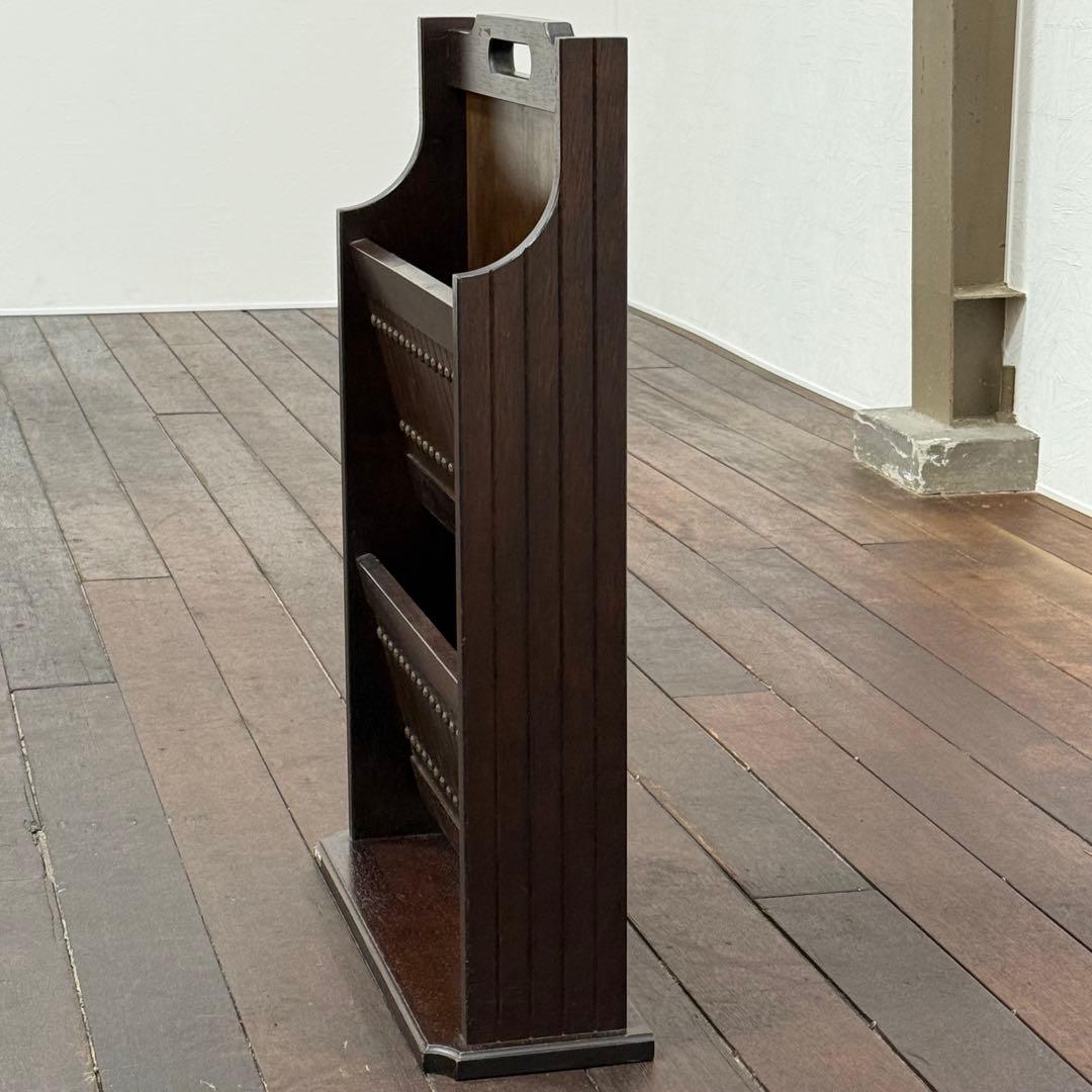 H21K56b カリモク オールドカリモク コロニアル マガジンラック