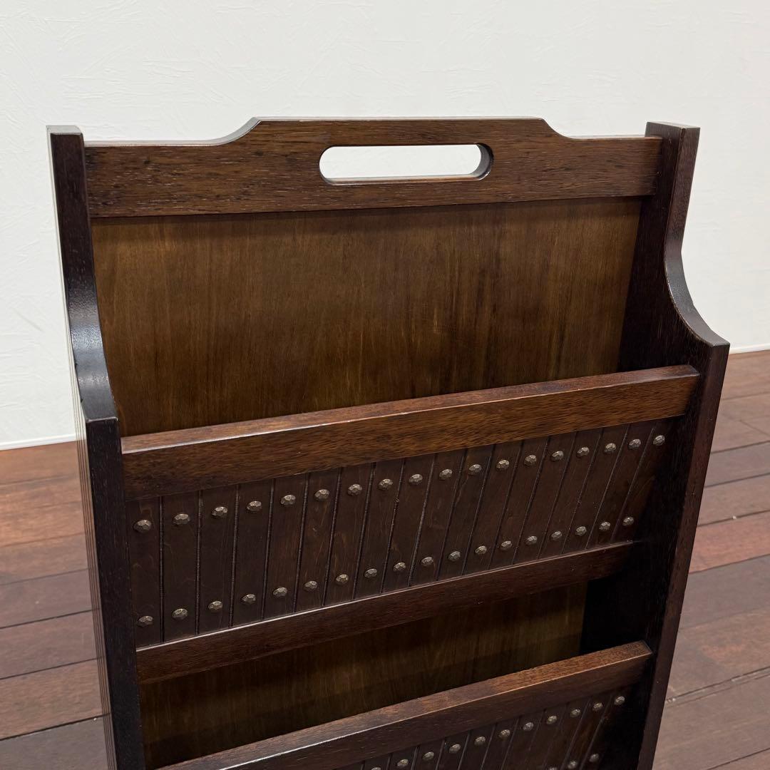 H21K56b カリモク オールドカリモク コロニアル マガジンラック