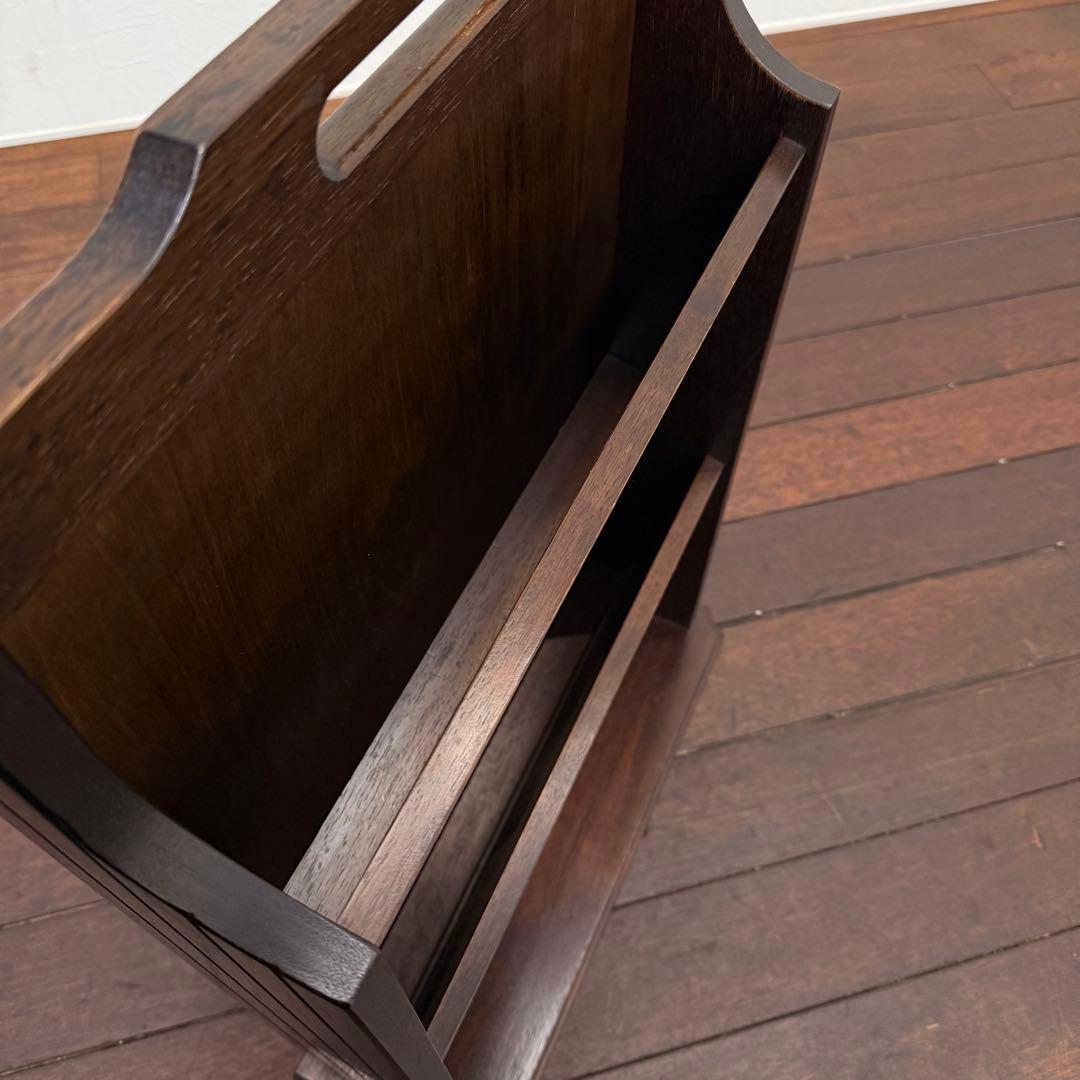 H21K56b カリモク オールドカリモク コロニアル マガジンラック