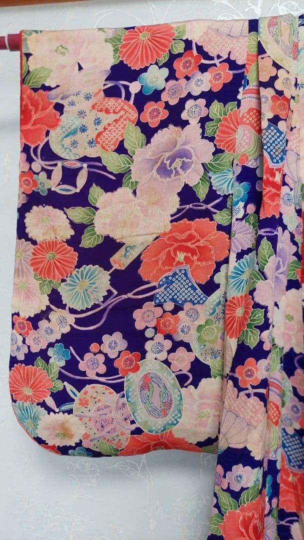 NK39アンティーク子供着物正絹着丈97センチ裄丈41センチ