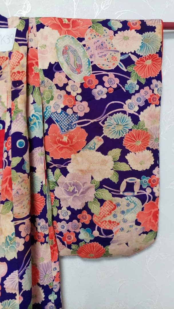 NK39アンティーク子供着物正絹着丈97センチ裄丈41センチ