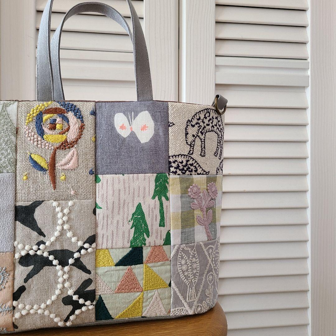 ミナペルホネン　ハンドメイドバッグ・11