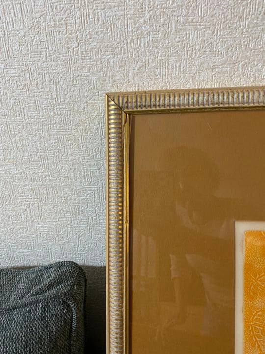 絵画　秋サイクリング 版画　銀杏　リトグラフ