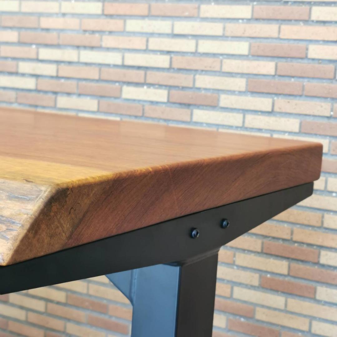 ♥CREER ブビンガ 無垢一枚板 昇降スタンディングデスク