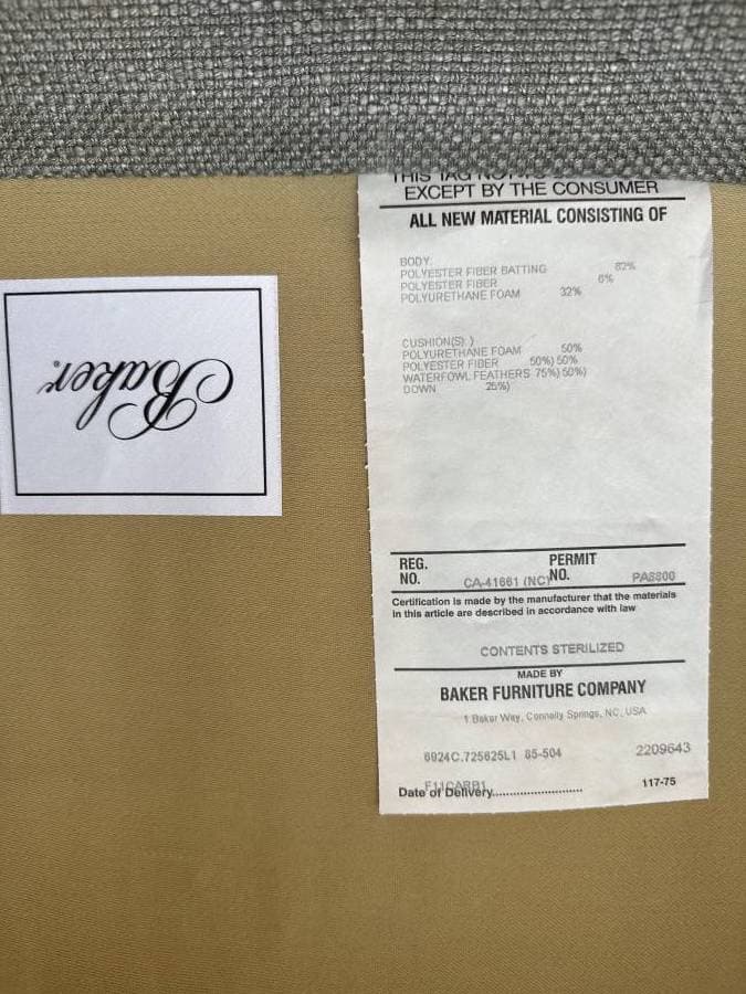 ✨高級家具 Baker Furniture 1人掛けソファ アームチェア ◎K1