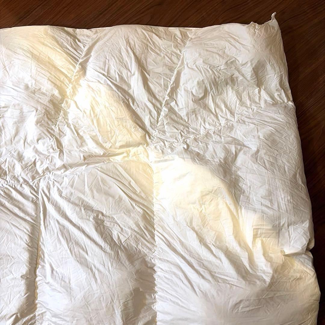 グレーグースダウン85％使用 羽毛掛け布団　ニトリ　シングル