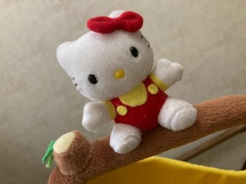 希少】2003 サンリオ ハローキティ ハンドル付き 収納箱 黄色×緑