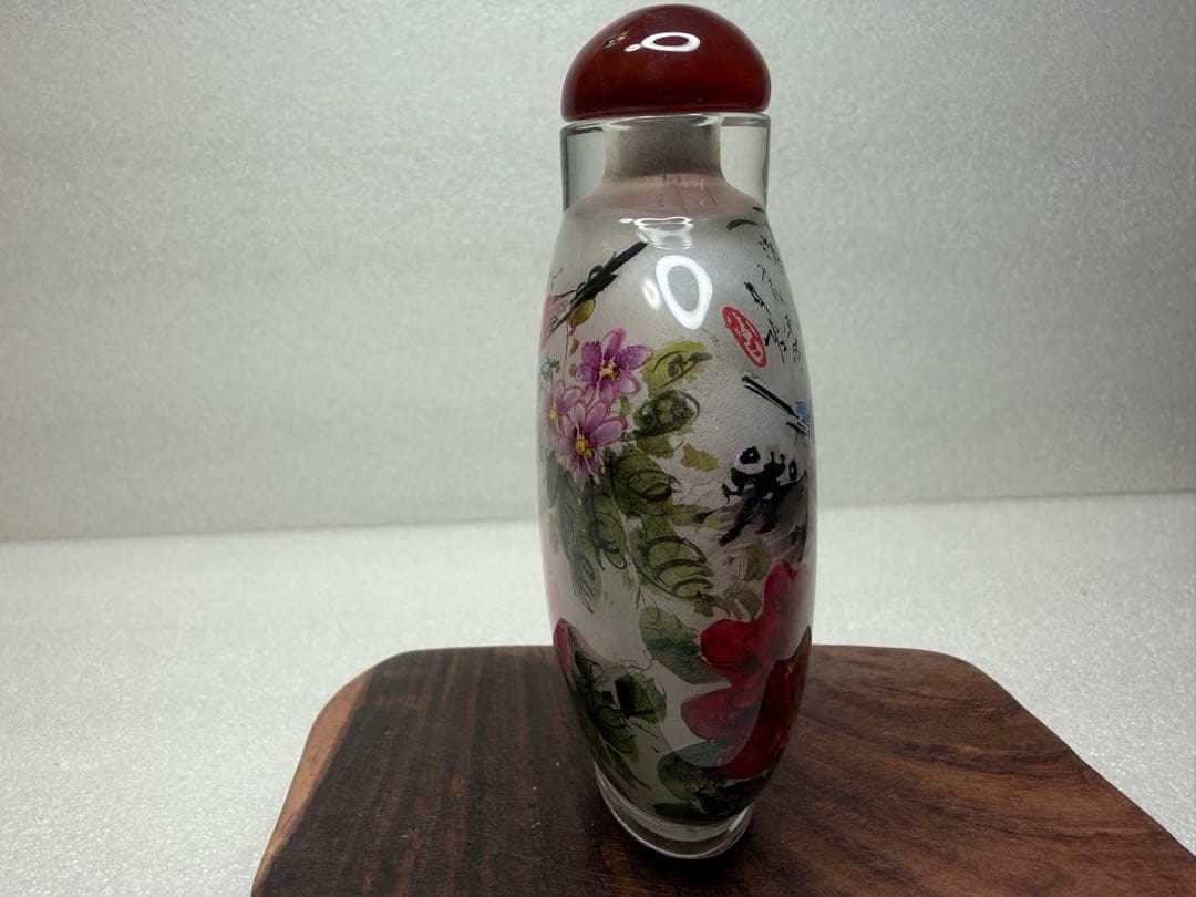 內繪鼻煙壺「花•鳥」中国美術品 贈り物 プレゼント 人気 置物 御守り