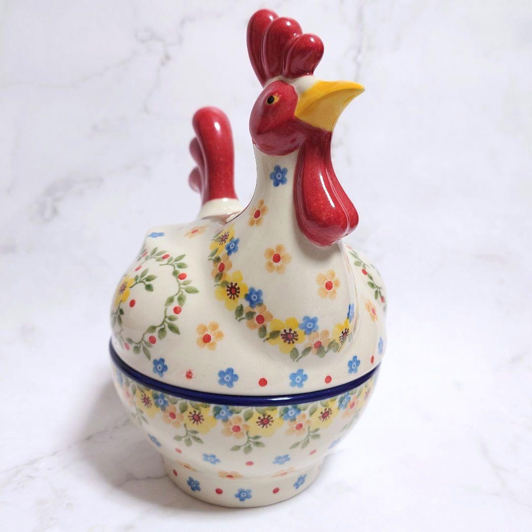 新品 ポーリッシュポタリー にわとりコンテナ 特大