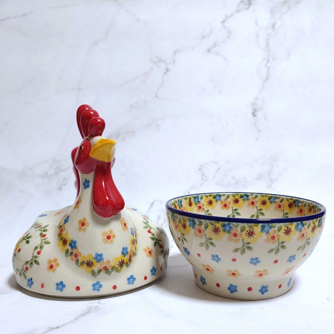 新品 ポーリッシュポタリー にわとりコンテナ 特大