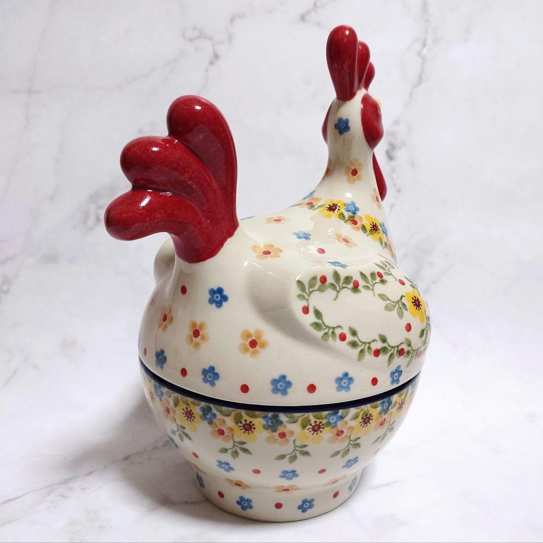 新品 ポーリッシュポタリー にわとりコンテナ 特大