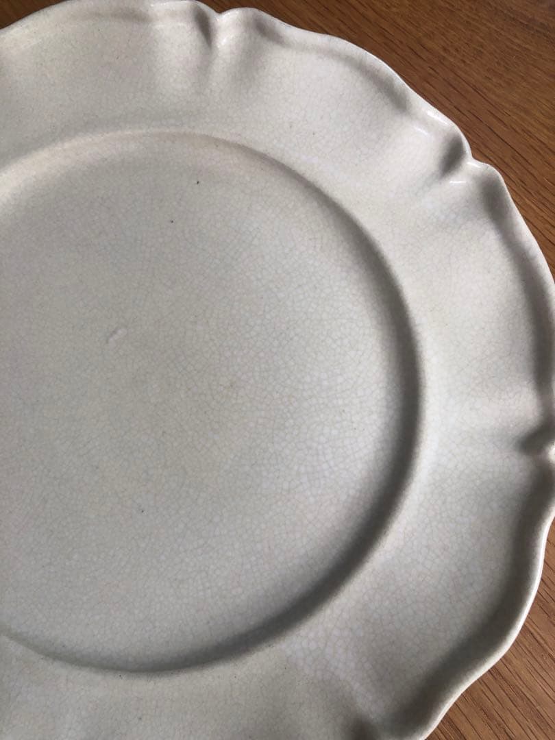 河合竜彦 レリーフ皿 貫入 リムプレート 貫入釉 うつわ 作家 ハンドメイド 器