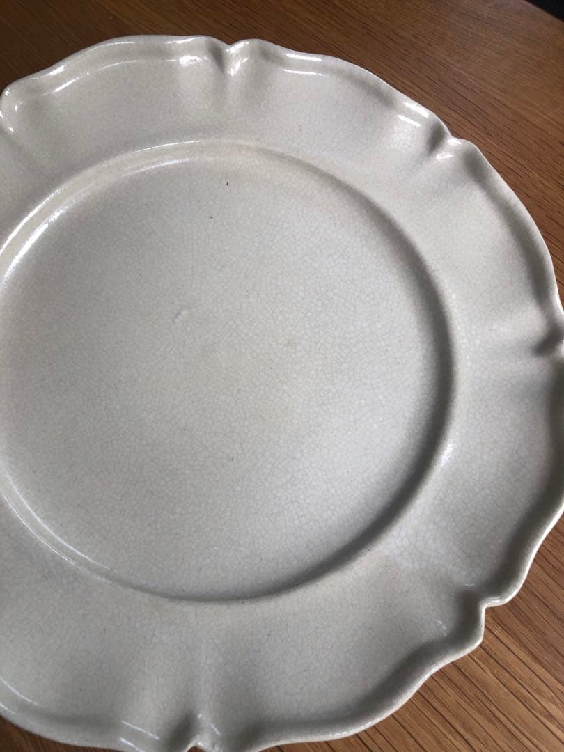 河合竜彦 レリーフ皿 貫入 リムプレート 貫入釉 うつわ 作家 ハンドメイド 器