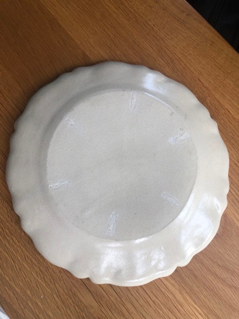 河合竜彦 レリーフ皿 貫入 リムプレート 貫入釉 うつわ 作家 ハンドメイド 器