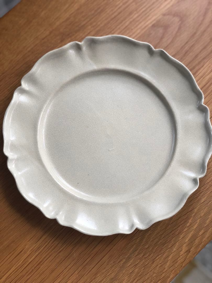 河合竜彦 レリーフ皿 貫入 リムプレート 貫入釉 うつわ 作家 ハンドメイド 器