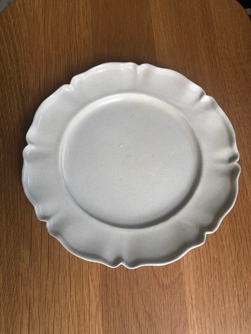 河合竜彦 レリーフ皿 貫入 リムプレート 貫入釉 うつわ 作家 ハンドメイド 器