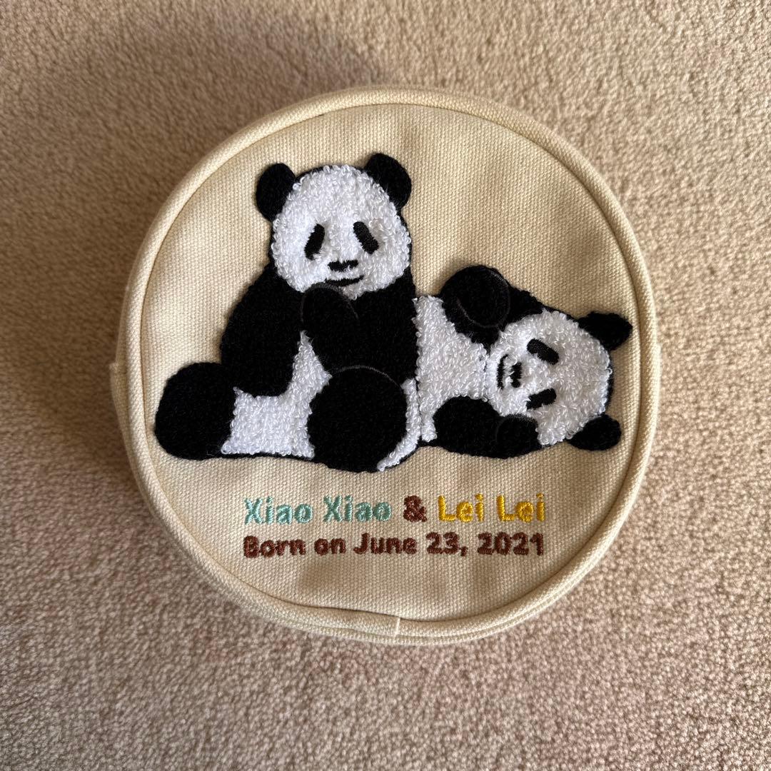 未使用品》上野動物園 パンダ シャオシャオ& レイレイ 1歳記念 ポーチ
