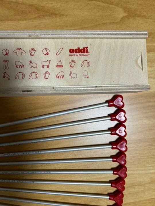 タイムセールaddi棒針5セット 棒針ケース セット 貴重 レア ハンドメイド