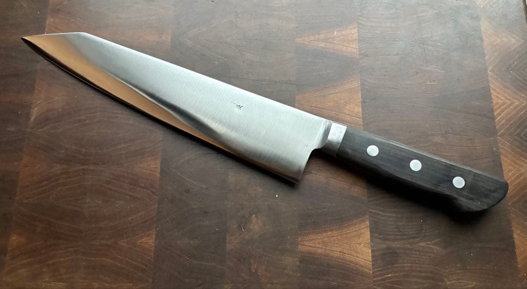 紋三郎　切付　牛刀　240mm 包丁　全鋼　洋包丁　特製　研ぎ済