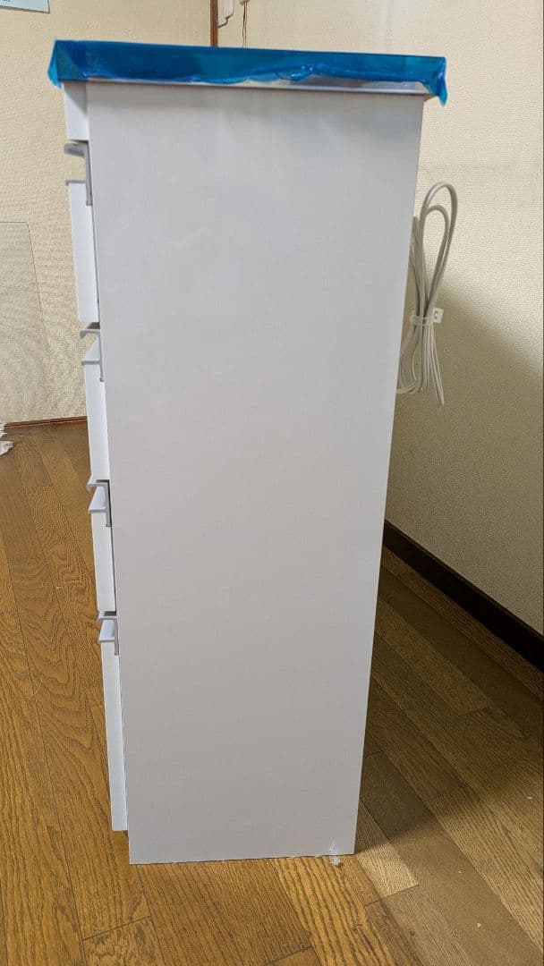 最終値下げ　キッチンカウンター 薄型 天板ステンレス鏡面仕上げ ４段 幅90 白