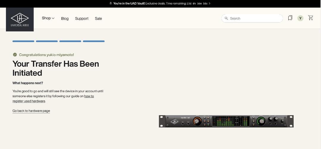 DTM・DAW Universal Audio Apollo x8 Gen 1