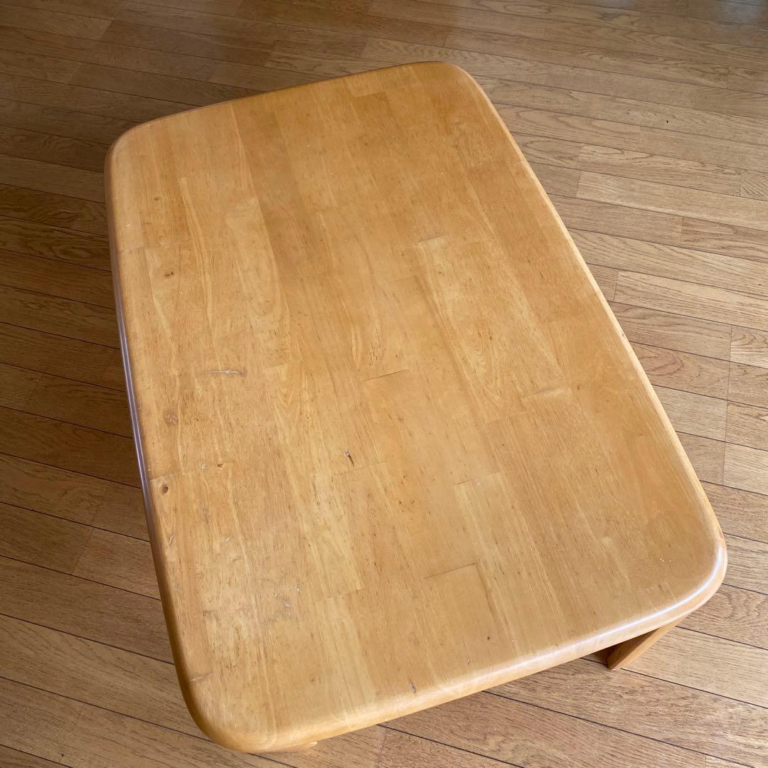 ダイニングテーブル ローテーブル木目柄　折りたたみ幅90×奥行6０×高さ約30