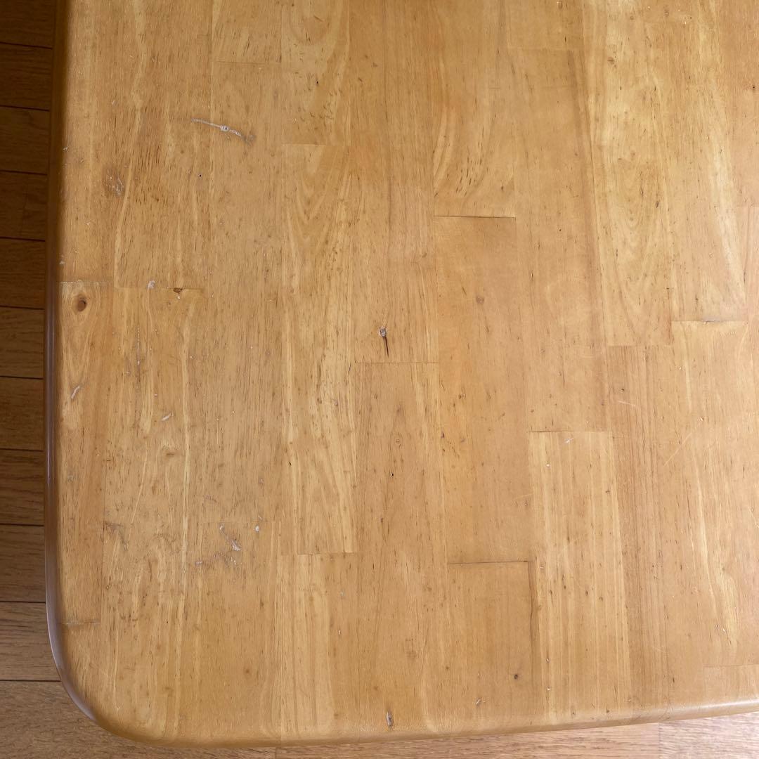 ダイニングテーブル ローテーブル木目柄　折りたたみ幅90×奥行6０×高さ約30