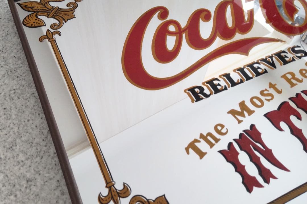 コカ・コーラ　パブミラー　鏡