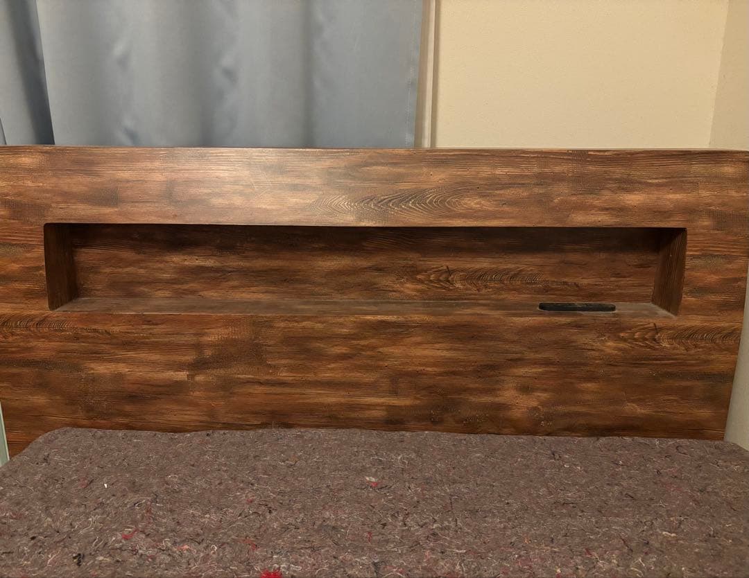 木製シングルベッドフレーム 茶色