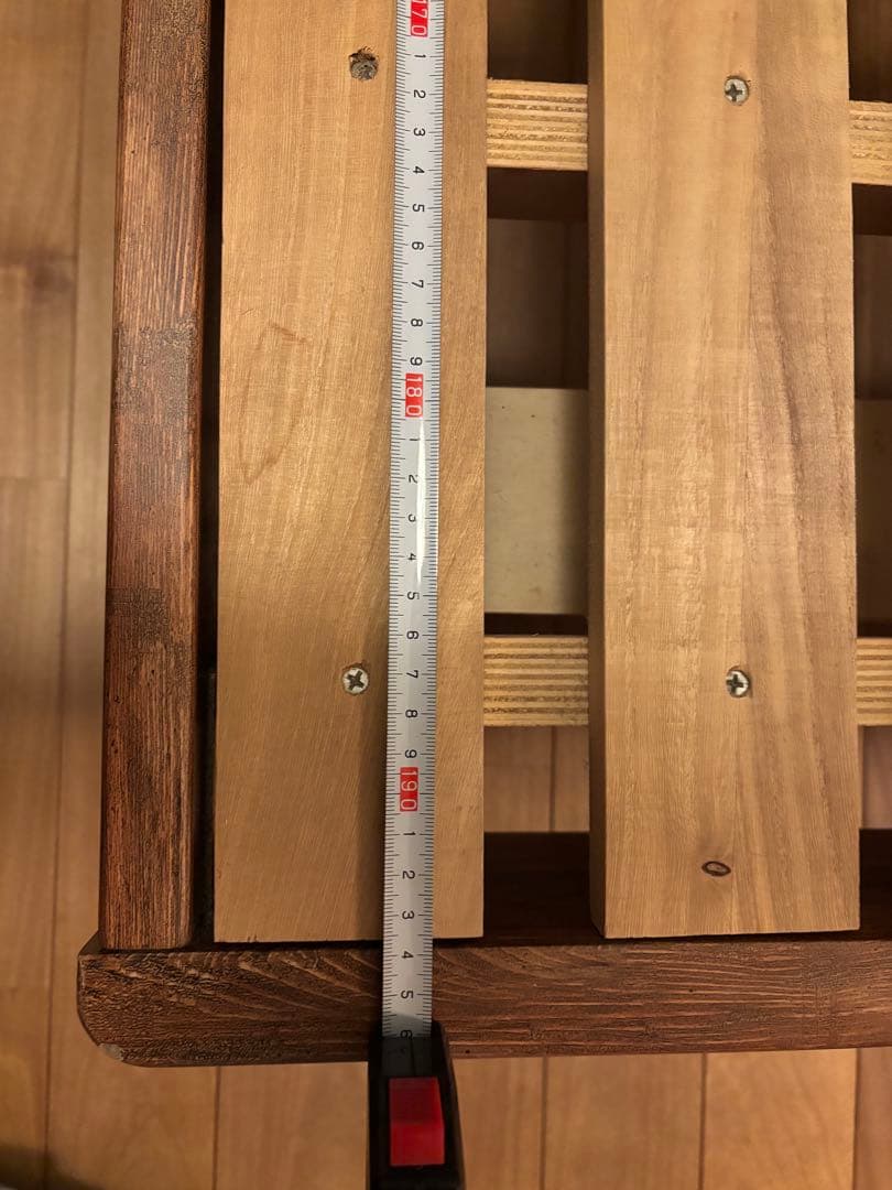 木製シングルベッドフレーム 茶色