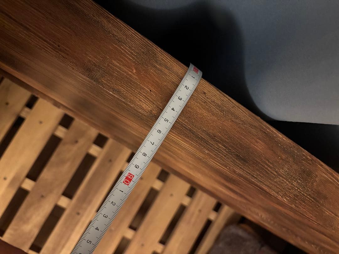 木製シングルベッドフレーム 茶色