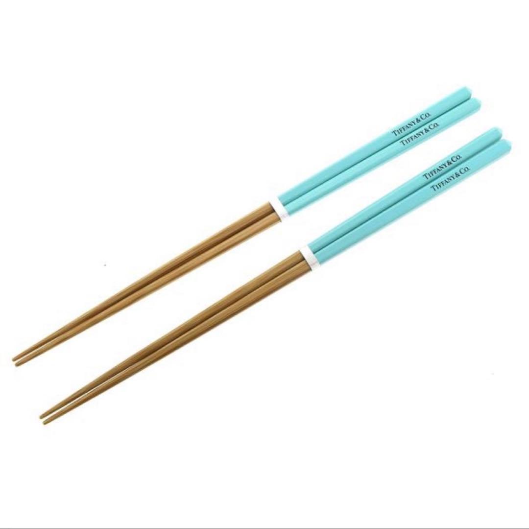 【美品】【箱付き】Tiffany&Co. ティファニー　箸/二膳セット