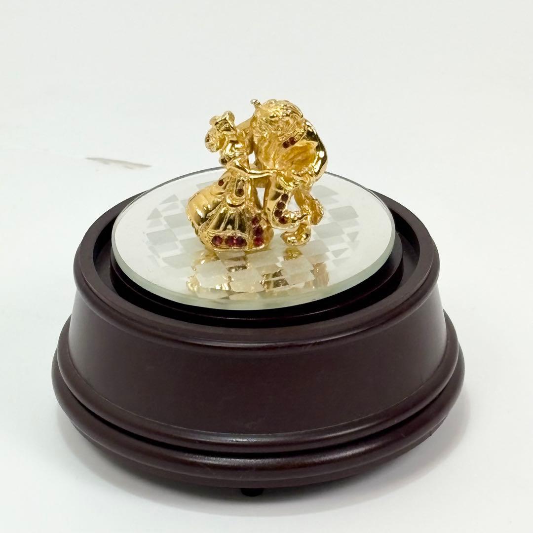 ディズニー 美女と野獣 ゴールド×パープル装飾 オルゴール 主題歌