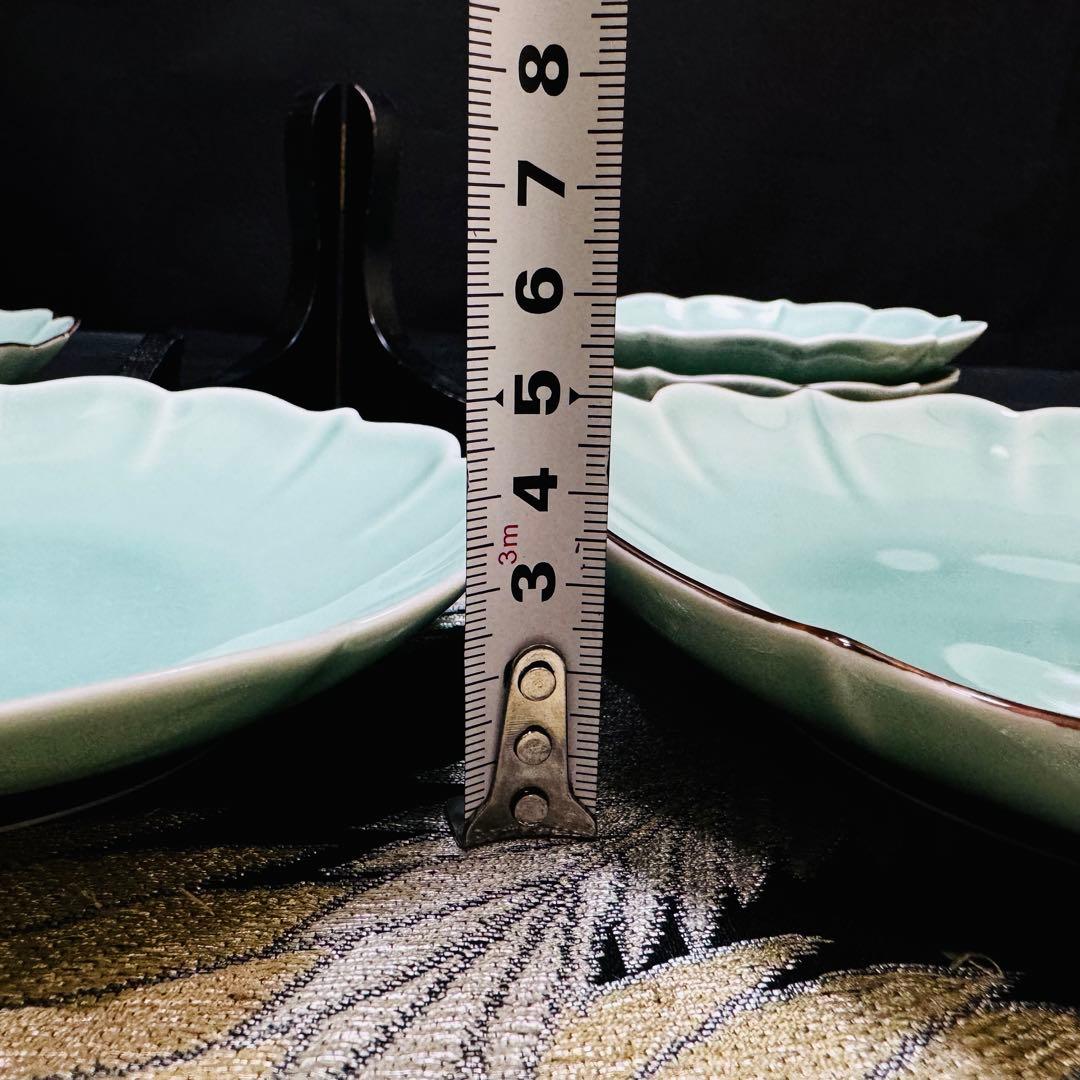 専用出品 深川製磁 百年庵 笹青磁 菊中割 中皿2点 - メルカリ