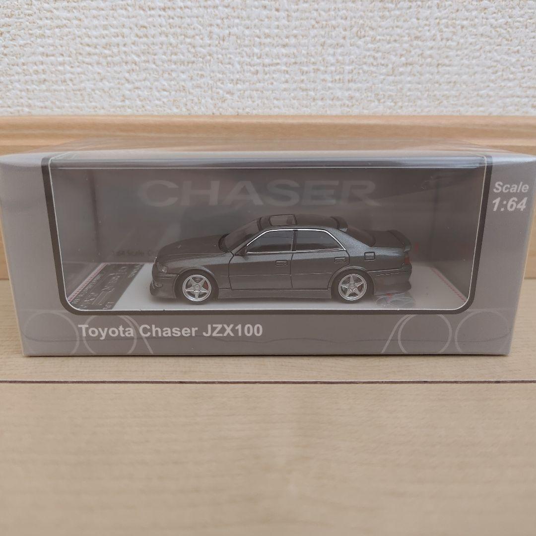 トヨタ チェイサー JZX100 ミニカー ホワイト＆ガンメタ 2台セット